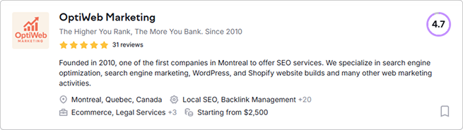 Semrush listing