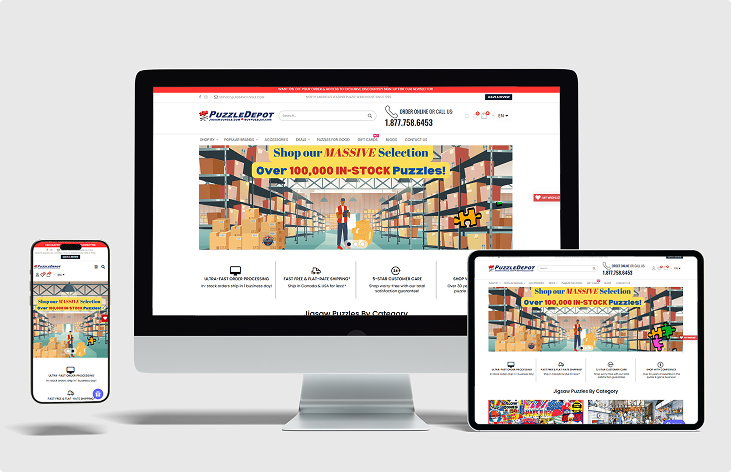 Website on desktop