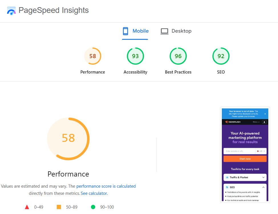 Google Page Speed Insights