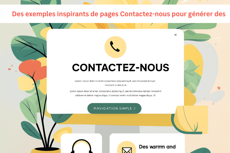 Des exemples inspirants de pages Contactez-nous pour générer des leads