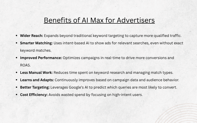 Benefits of AI Max for Advertisers