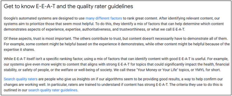 EEAT Guidelines