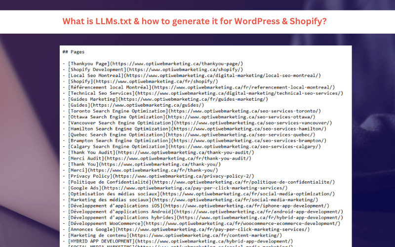 What is LLMs.txt & how to generate it for wordpress & shopify