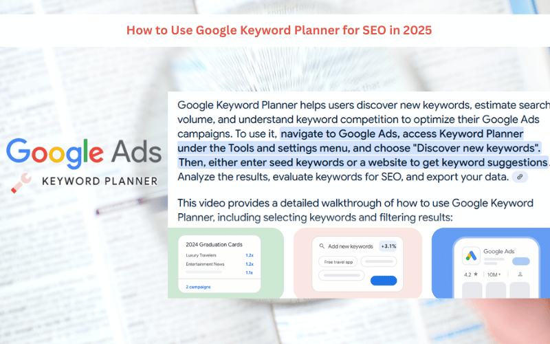 How to Use Google Keyword Planner for SEO in 2025