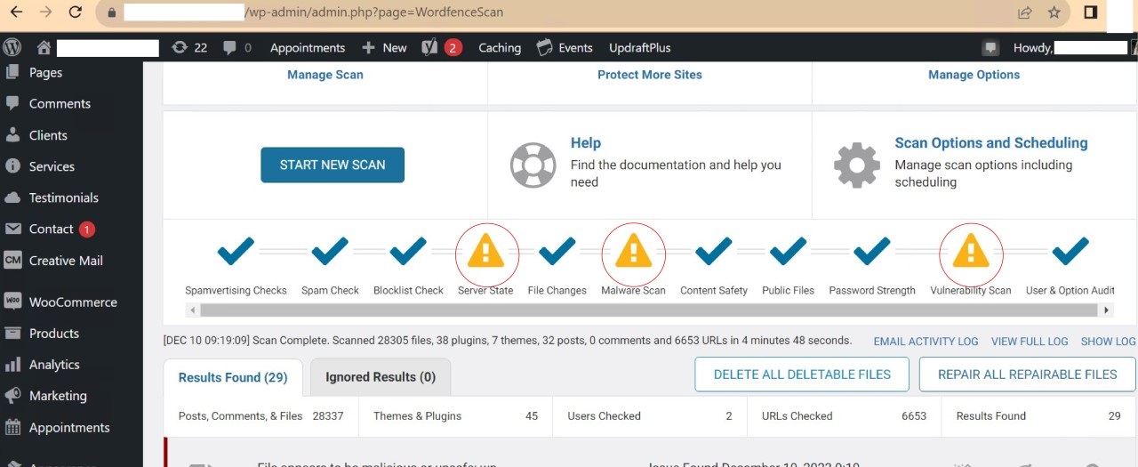 Wordpress malware threats
