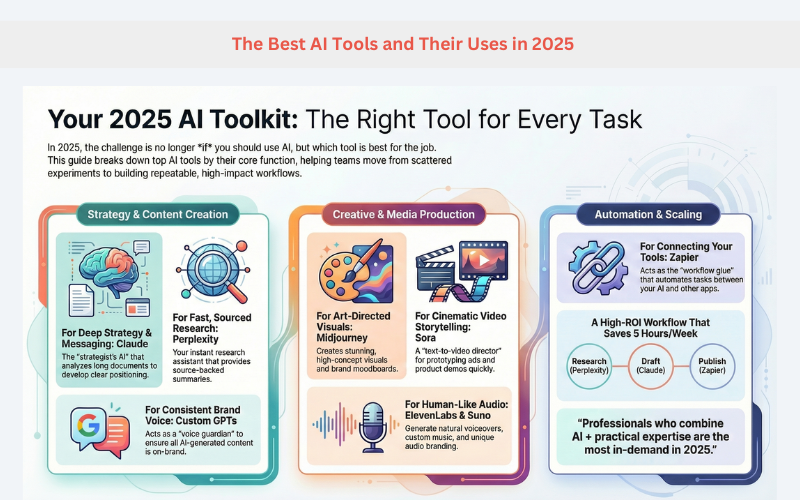 The Best AI Tools and Their Uses in 2025