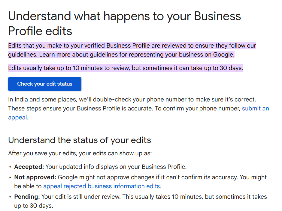 Google Business Profile Updates
